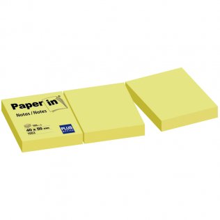 Bloc Notas Adhesivas Paper In Plus Office 40x50mm Amarillas 3x100 Hojas